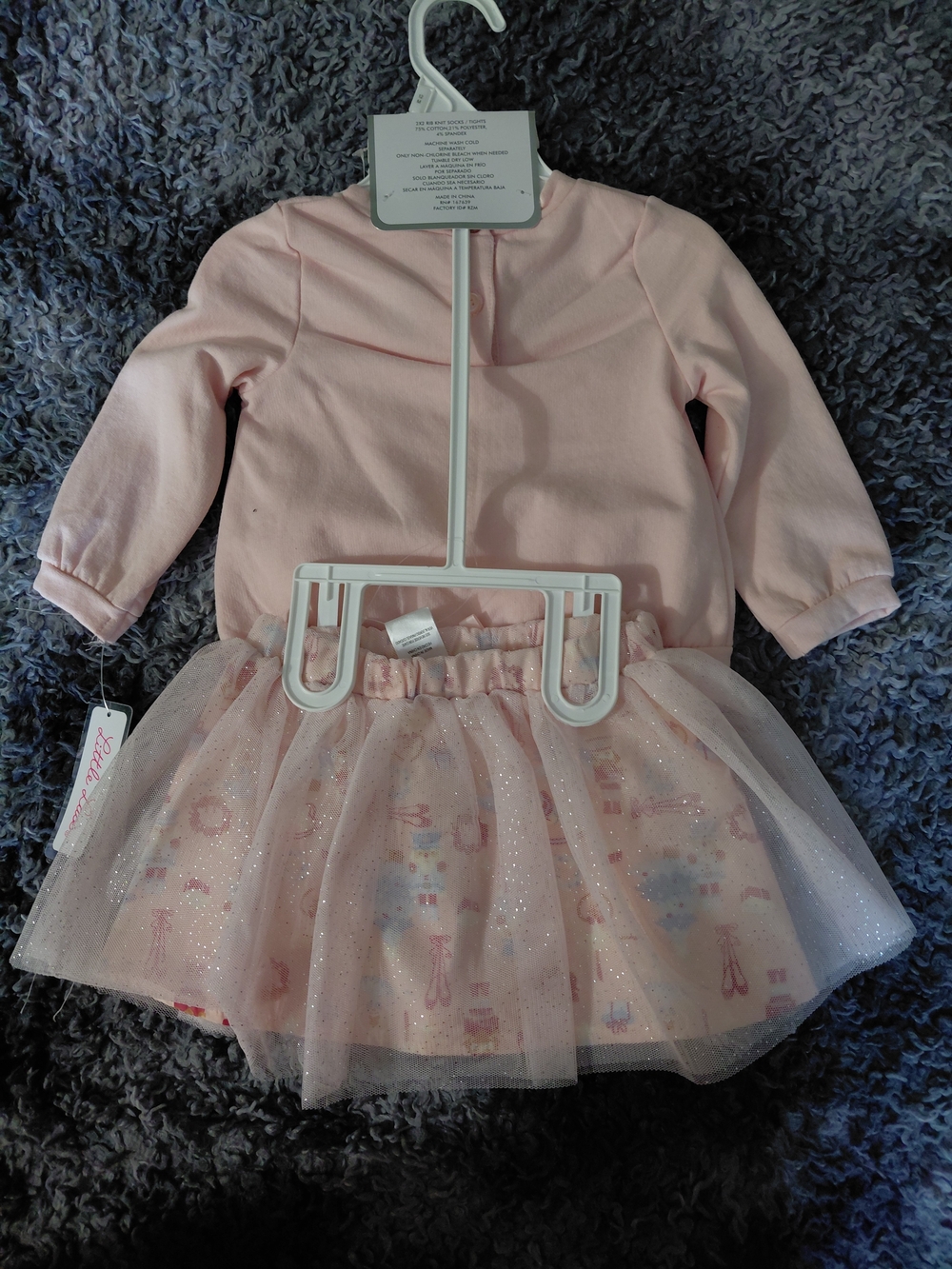 NWT Little Lass 12M Pink Nutcracker Sweater Dress & Accessories Set - Picture 2 of 4